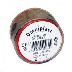 Пластырь фиксирующий, Omniplast (Омнипласт) р. 2.5смх5м №1 арт. 900531 из текстильной ткани телесный